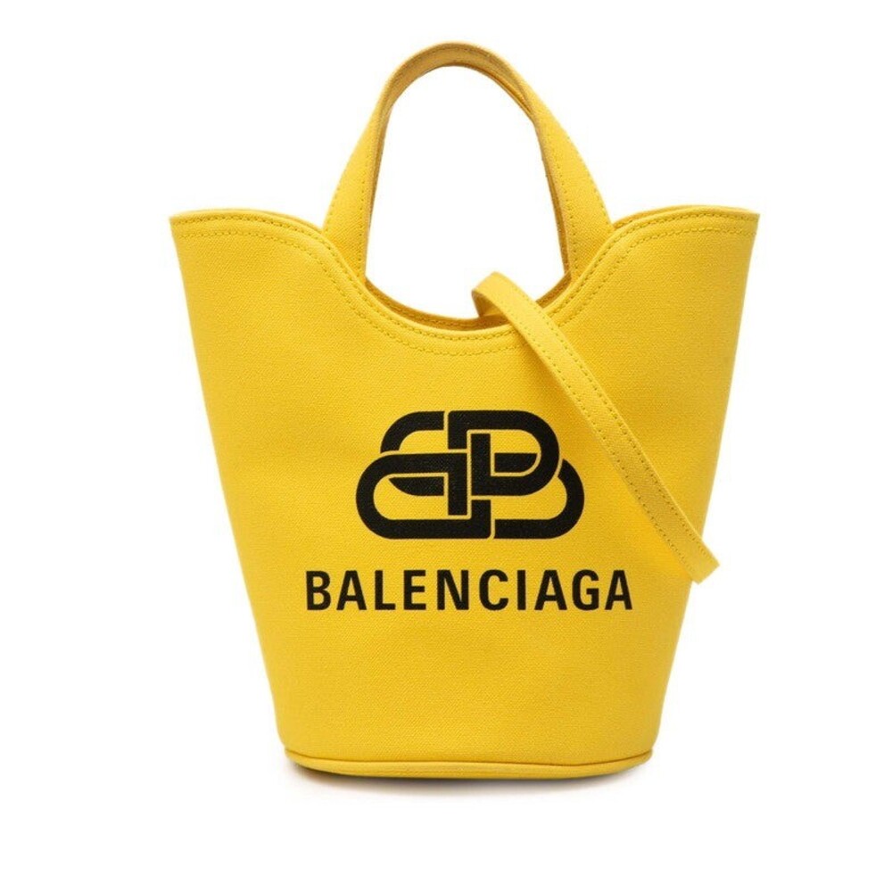 Balenciaga Canvas Wave XS Handbag Yellow
